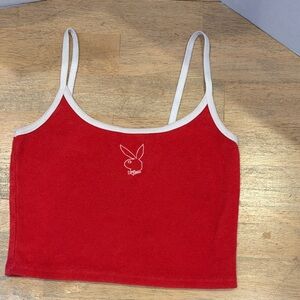 PacSun Playboy Red Camisole with White Edging